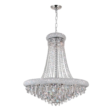 Cwi Lighting Kingdom 20 Light Down Chandelier With Chrome Finish 8040P36C